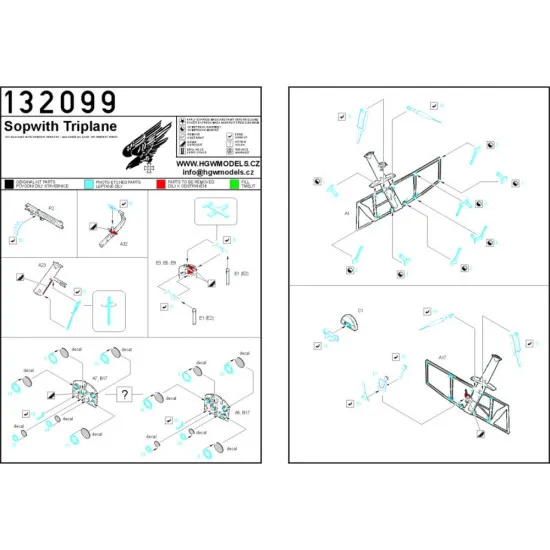 Hgw 132106 1/32 Sopwith Triplane Super Detail Set For Wingnut Wings