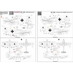 Hgw 232045 1/32 Decal For Messerschmitt Bf109 G/K Stencils Part Ii