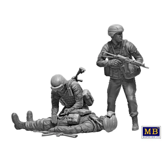 Us Stock Master Box 35231 - 1/35 - Russian Ukrainian War Series Kit 8 On The Battlefield Ukrainian Military Medics