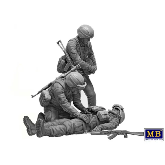 Us Stock Master Box 35231 - 1/35 - Russian Ukrainian War Series Kit 8 On The Battlefield Ukrainian Military Medics