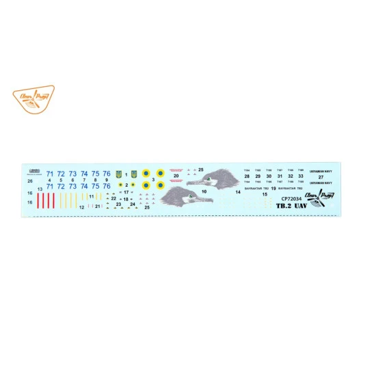 Clear Prop 72034 1/72 Bayraktar Tb 2 Uav Ukrainian Navy Model Kit