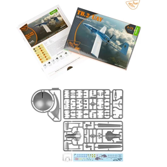 Clear Prop 72034 1/72 Bayraktar Tb 2 Uav Ukrainian Navy Model Kit