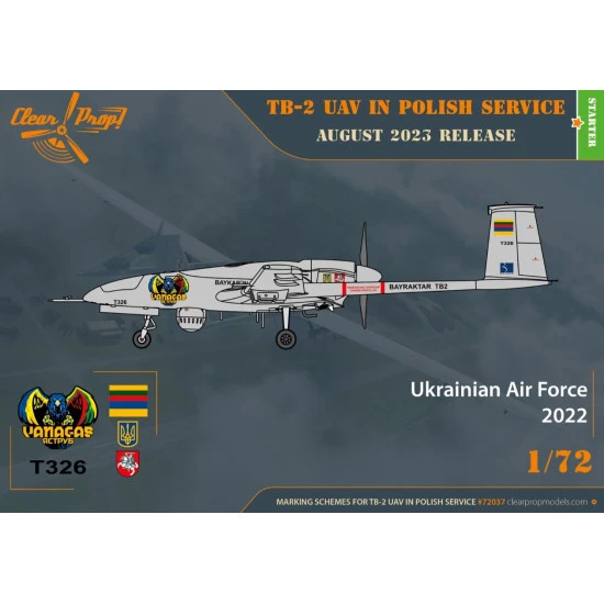 Clear Prop 72037 1/72 Bayraktar Tb 2 Uav In Polish Service Plastic Model Aircraft