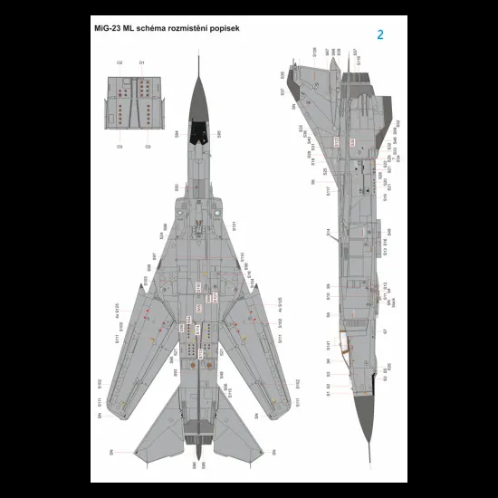 Hgw 532068 1/32 Mig-23 Standard Decals Stencils