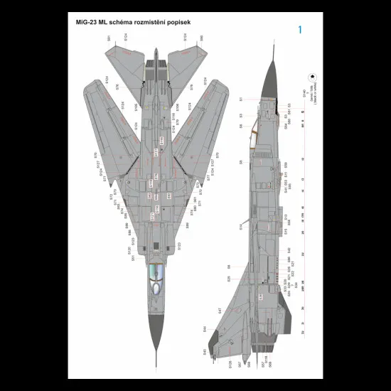 Hgw 532068 1/32 Mig-23 Standard Decals Stencils