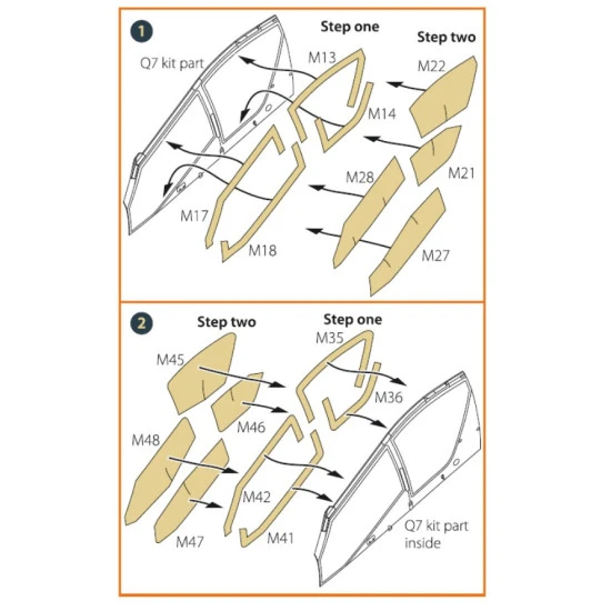 Clear Prop 35003 1/35 Ah 64d E Apache Painting Mask On Yellow Kabuki Paper For Takom Kit