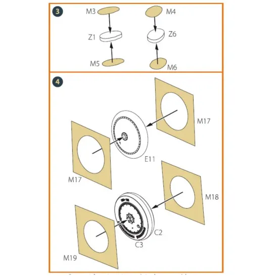Clear Prop 48020 1/48 I 16 Early Version Painting Mask On Yellow Kabuki Paper For Cp Kit