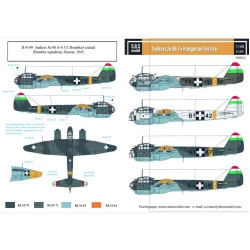 Sbs D48022 1/48 Junkers Ju 88 In Hungarian Service Ww Ii Decal Model