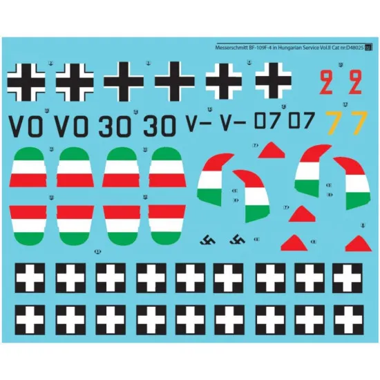 Sbs D48025 1/48 Messerschmitt Bf 109f In Hungarian Service Vol Ii