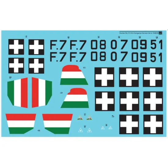 Sbs D48028 1/48 Dornier Do 215 B In Hungarian Service Decals Model