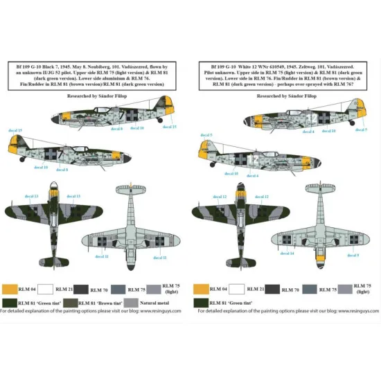 Sbs D48029 1/48 Messerschmitt Bf 109 G 10 In Hungarian Service Ww Ii