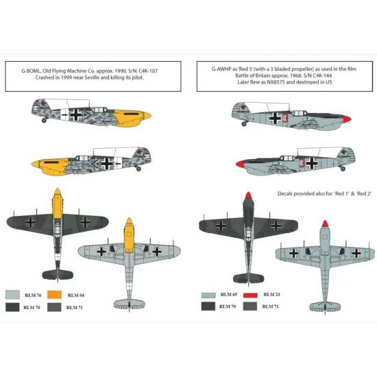 Sbs Buc-72001 1/72 Hispano Ha-1112 M1l Movie Star Decal Sheet Decals Model