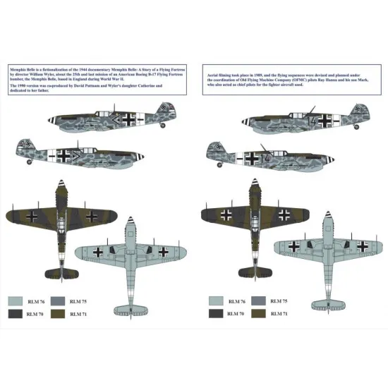 Sbs Buc-72003 1/72 Hispano Ha 1112 M1l Memphis Belle Decals Model