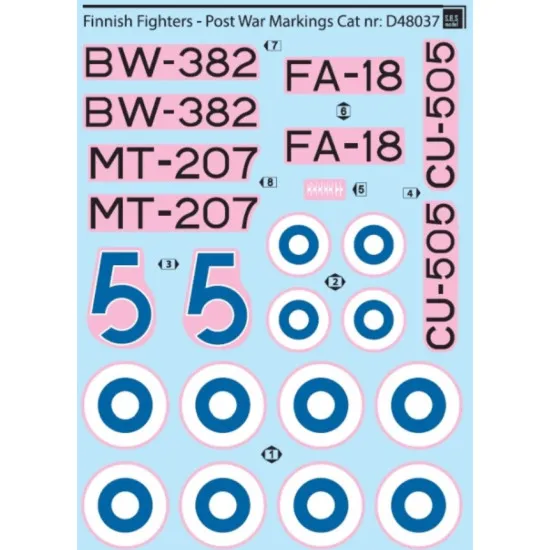 Sbs D48037 1/48 Finnish Fighters Post War Markings
