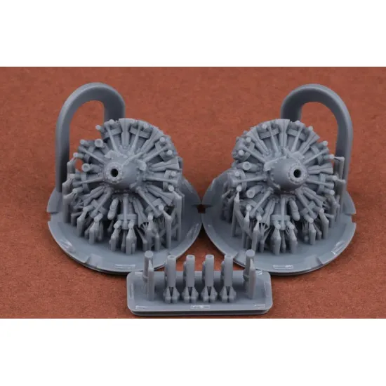 Sbs 72078 1/72 Bristol Blenheim Mercury Engine X 2 For Airfix Kit Resin Model
