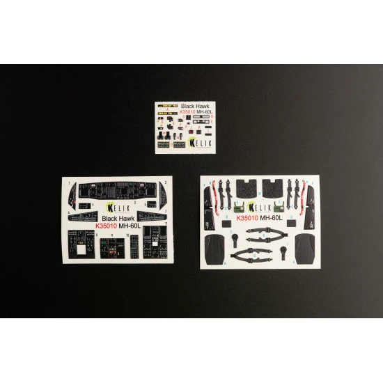 Kelik K35010 1/35 Mh 60l Black Hawk Interior 3d Decals For Kitty Hawk Kit
