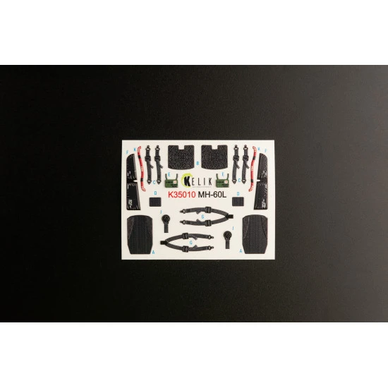 Kelik K35010 1/35 Mh 60l Black Hawk Interior 3d Decals For Kitty Hawk Kit
