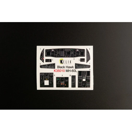 Kelik K35010 1/35 Mh 60l Black Hawk Interior 3d Decals For Kitty Hawk Kit
