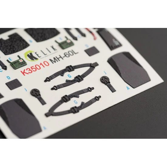 Kelik K35010 1/35 Mh 60l Black Hawk Interior 3d Decals For Kitty Hawk Kit