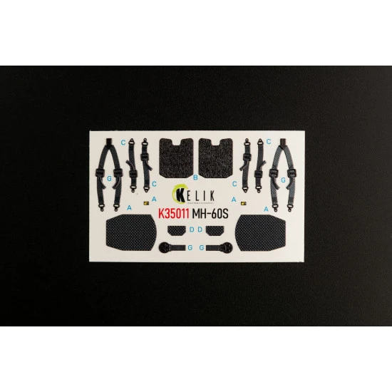 Kelik K35011 1/35 Mh 60s Knight Hawk Interior 3d Decals For Kitty Hawk Kit