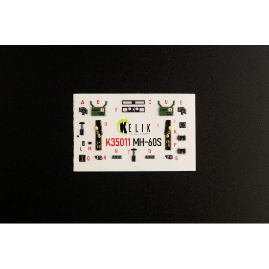 Kelik K35011 1/35 Mh 60s Knight Hawk Interior 3d Decals For Kitty Hawk Kit