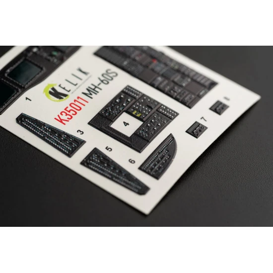 Kelik K35011 1/35 Mh 60s Knight Hawk Interior 3d Decals For Kitty Hawk Kit