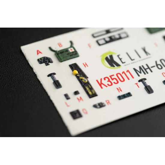 Kelik K35011 1/35 Mh 60s Knight Hawk Interior 3d Decals For Kitty Hawk Kit