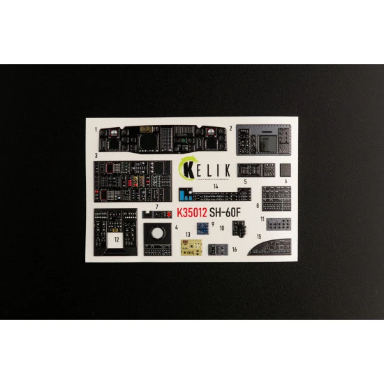 Kelik K35012 1/35 Sh 60f Ocean Hawk Interior 3d Decals For Kitty Hawk Kit