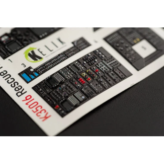 Kelik K35016 1/35 Hh 60h Rescue Hawk Interior 3d Decals For Kitty Hawk Kit