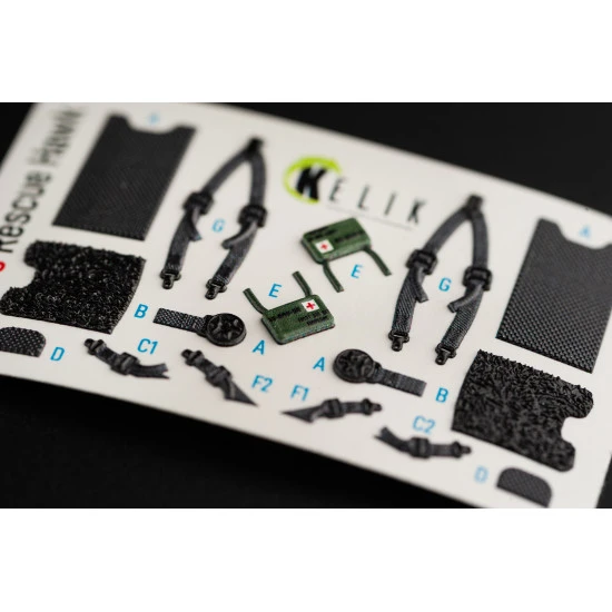 Kelik K35016 1/35 Hh 60h Rescue Hawk Interior 3d Decals For Kitty Hawk Kit