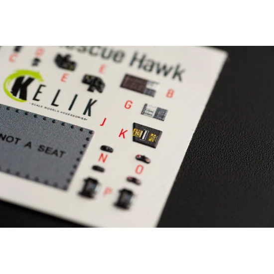 Kelik K35016 1/35 Hh 60h Rescue Hawk Interior 3d Decals For Kitty Hawk Kit