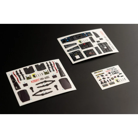 Kelik K35017 1/35 Hh 60g Pave Hawk Interior 3d Decals For Kitty Hawk Kit