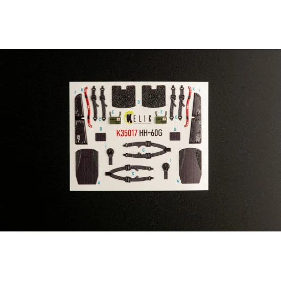 Kelik K35017 1/35 Hh 60g Pave Hawk Interior 3d Decals For Kitty Hawk Kit