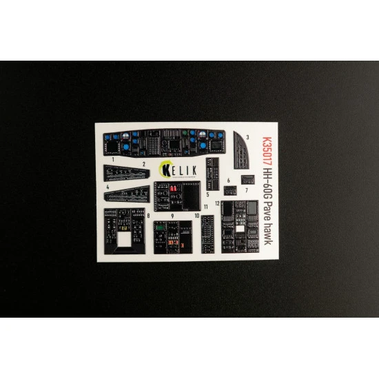 Kelik K35017 1/35 Hh 60g Pave Hawk Interior 3d Decals For Kitty Hawk Kit