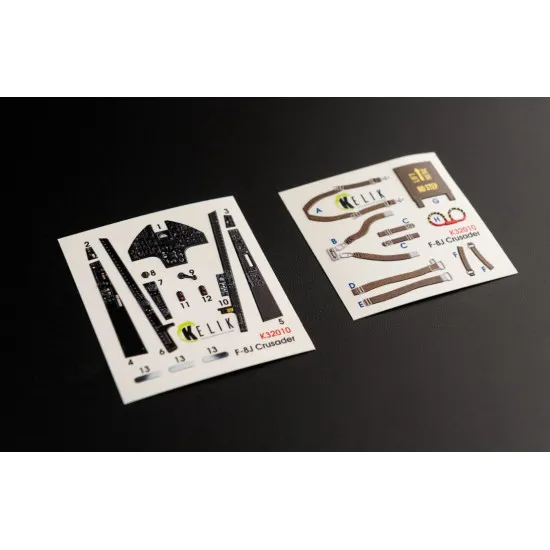 Kelik K32010 1/32 F 8j Crusader Interior 3d Decal For Trumpeter Kit
