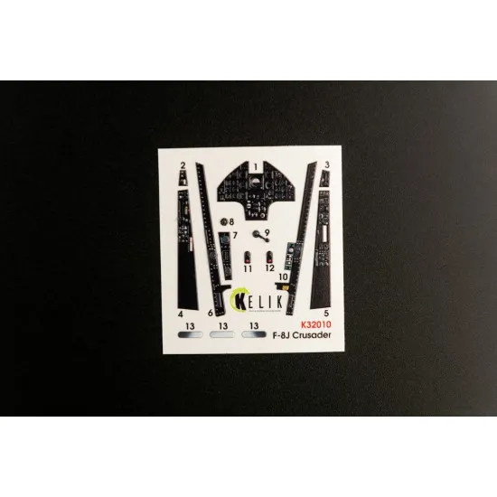 Kelik K32010 1/32 F 8j Crusader Interior 3d Decal For Trumpeter Kit