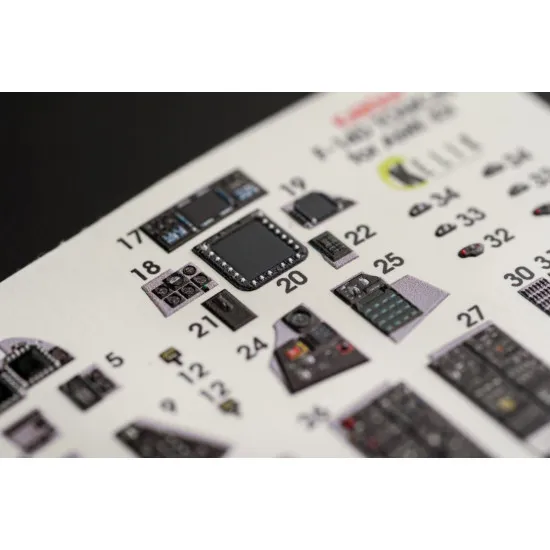 Kelik K48064 1/48 F 14d Tomcat Interior 3d Decals For Amk Kit