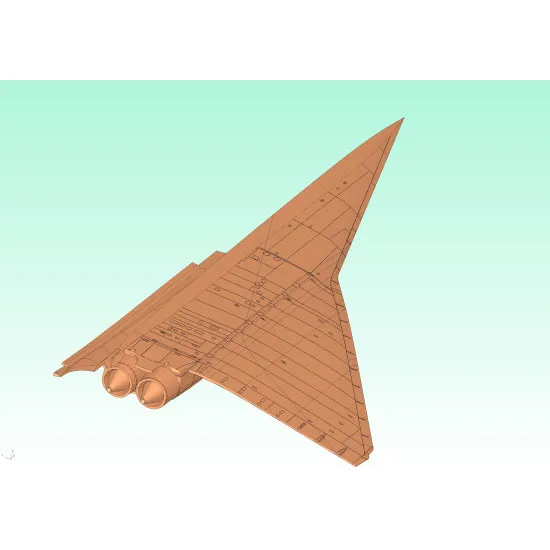 Tupolev-144D Charger Soviet Supersonic Passenger Aircraft 1/144 ICM 14402