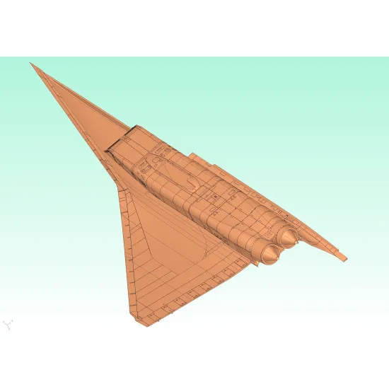 Tupolev-144D Charger Soviet Supersonic Passenger Aircraft 1/144 ICM 14402