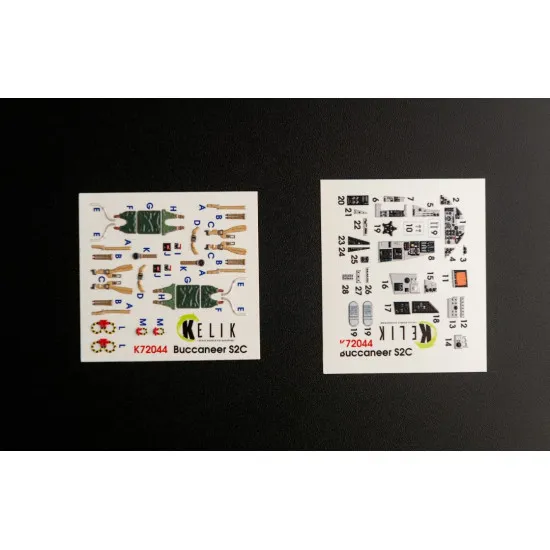 Kelik K72044 1/72 Blackburn Buccaneer S 2c Interior 3d Decals For Airfix Kit