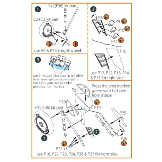 Clear Prop 48023 1/48 I 16 Type 5 Exterior Pe Parts For Cp Kits