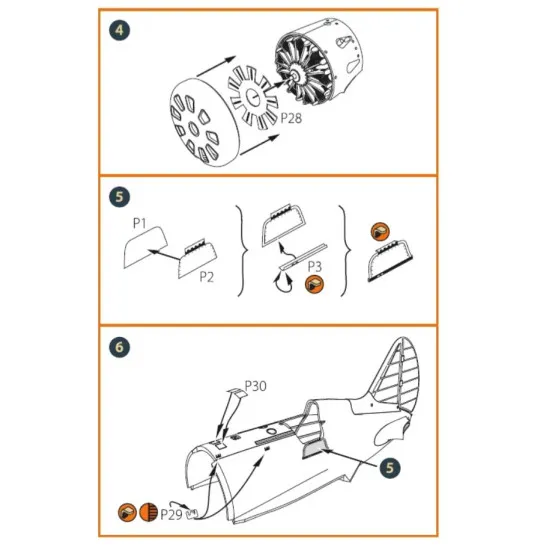 Clear Prop 48023 1/48 I 16 Type 5 Exterior Pe Parts For Cp Kits