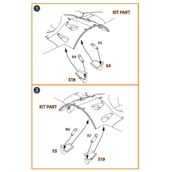 Clear Prop 48026 1/48 I-16 Type 5 Resin Exhausts For Cp Kits Resin Model