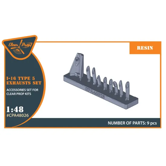 Clear Prop 48026 1/48 I-16 Type 5 Resin Exhausts For Cp Kits Resin Model