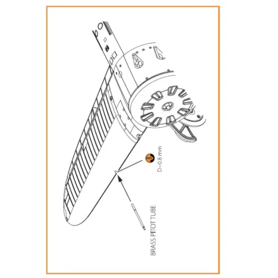Clear Prop 48027 1/48 I 16 Brass Pitot Tube Accessories Kit