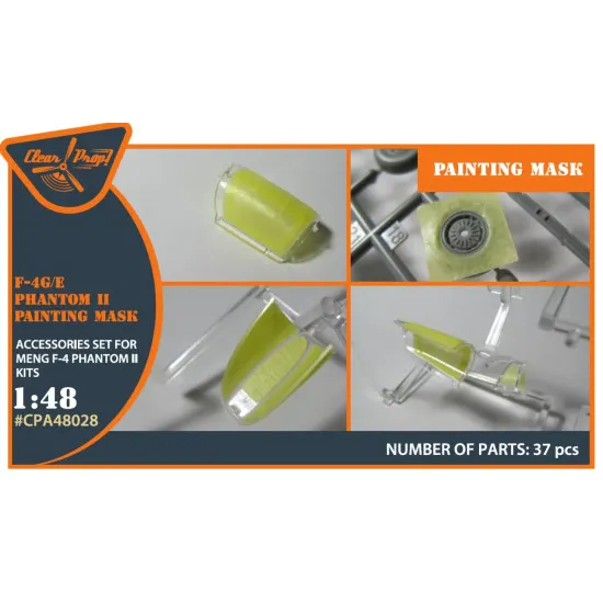 Clear Prop 48028 1/48 F 4g E Phantom Ii Painting Mask On Yellow Kabuki Paper For Meng Kit Clear Prop 48028 1/48 F 4g E Phantom Ii Painting Mask On Yellow Kabuki Paper For Meng Kit