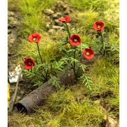 Model Scene Vg3-045 1/32-1/35 Poppies Diorama Upgrade Accessories Coloured Paper