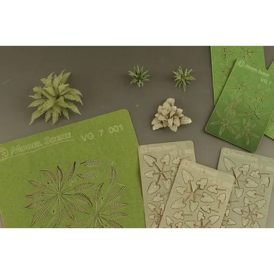 Model Scene Vg7-001 1/72-1/87 Fern Diorama Upgrade Accessories Coloured Paper
