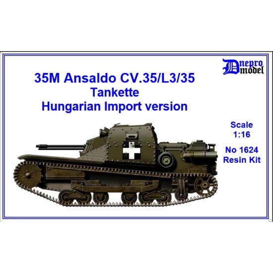 Dnepro Model 1624 1/16 35m Ansaldo Cv 35 L3 35 Tankette Hungarian Import Version Wwii