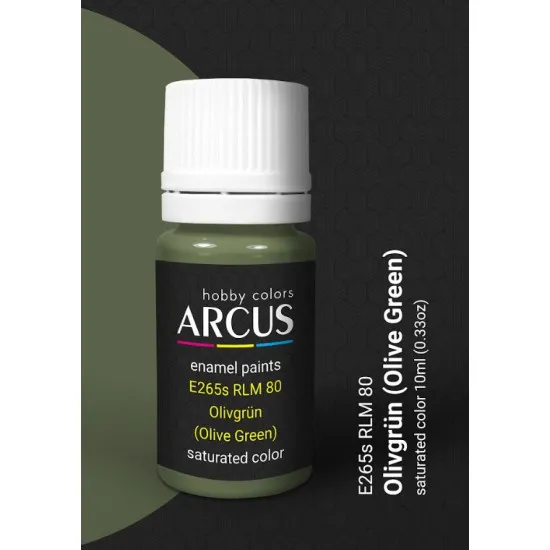 Arcus 265 Enamel Paint Luftwaffe E265s Rlm 80 Olivegrun Olive Green Saturated Color